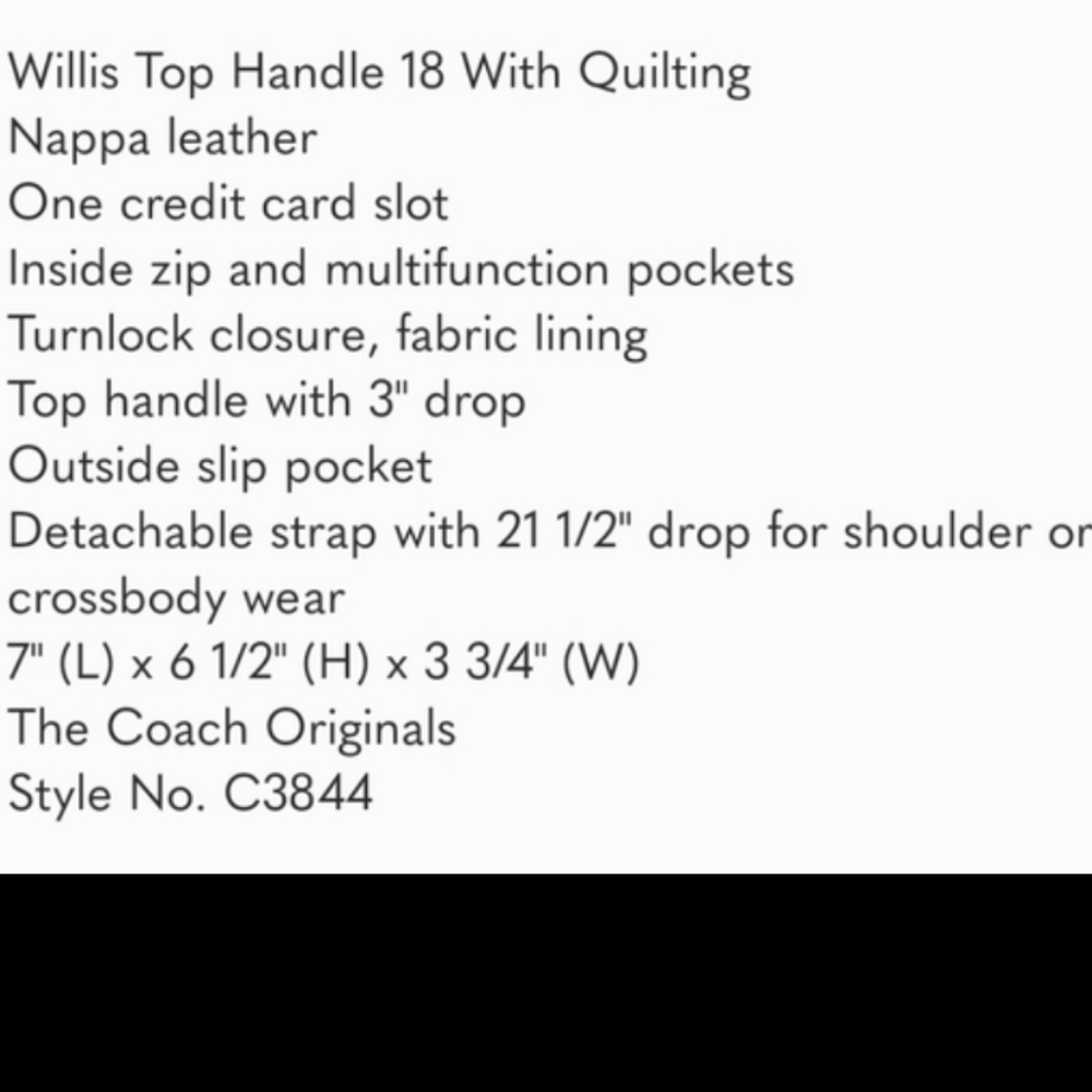 🎉HOST PICK🎉 Selling a Coach Willis purse/w dust bag - Picture 6 of 8